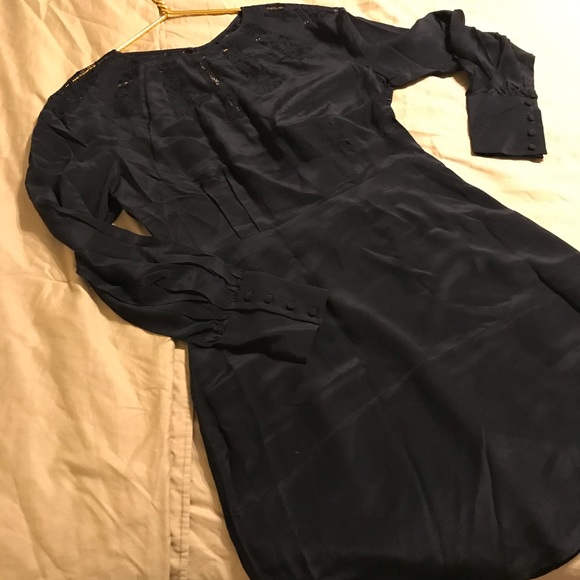 Anthropologie Aijek 100% Silk Lace Insert Shift 4 - Picture 6 of 12